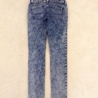 Acid Washed Skinny Jeans - Thumbnail 1