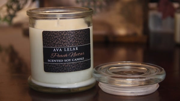 Peach Nectar Scented Soy Candle