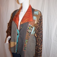 Vintage Faith Leopard Aztec Top Size 1x - Thumbnail 2