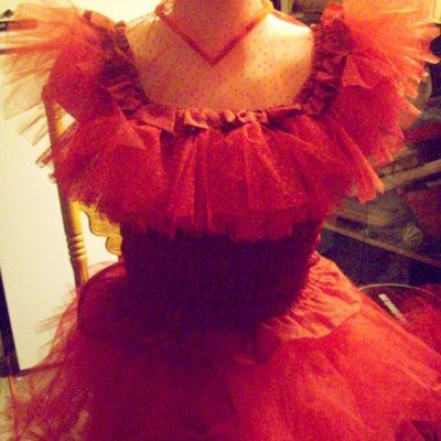 Beetlejuice costume red wedding dress-lydia deetz--custom--faeryspell creations - Thumbnail 2