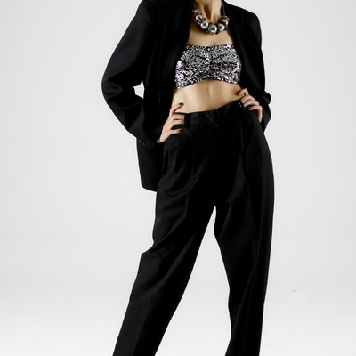 Contemporary black suit