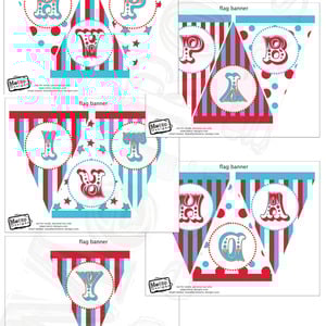 Carnival Birthday Banner, Circus Birthday Banner, Carnival Bunting, Circus Bunting, Carnival Party Banner, Circus Birthday