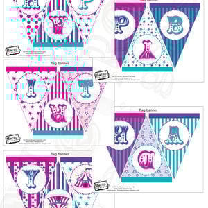 Carnival Birthday Banner, Circus Birthday Banner, Carnival Bunting, Circus Bunting, Carnival Party Banner, Circus Birthday