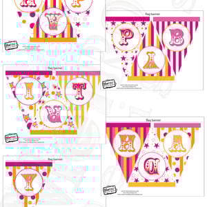 Carnival Birthday Banner, Circus Birthday Banner, Carnival Bunting, Circus Bunting, Carnival Party Banner, Circus Birthday