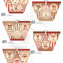 Vintage Carnival Birthday Banner, Circus Birthday Banner, Carnival Bunting, Circus Bunting, Carnival Party Banner, Circus Birthday