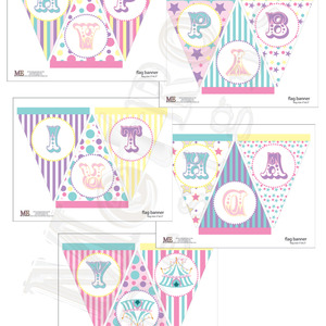 Carnival Birthday Banner, Circus Birthday Banner, Carnival Bunting, Circus Bunting, Carnival Party Banner, Circus Birthday