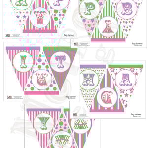 Carnival Birthday Banner, Circus Birthday Banner, Carnival Bunting, Circus Bunting, Carnival Party Banner, Circus Birthday
