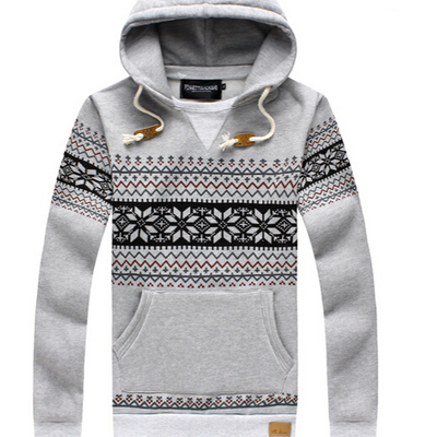 Striped hooded long sleeve cotton pullover mens hoodies 012-140701005