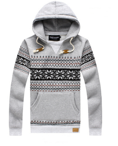 Striped hooded long sleeve cotton pullover mens hoodies 012-140701005
