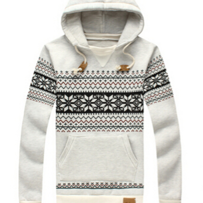 Striped hooded long sleeve cotton pullover mens hoodies 012-140701005