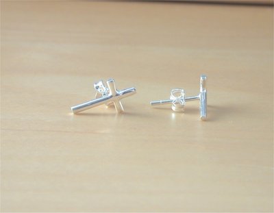 925 Silver Cross Earrings/Sterling Silver Cross Stud Earrings/Silver Jewellery/Silver Jewelry/Silver Crucifix Earrings/925 Cross Earrings