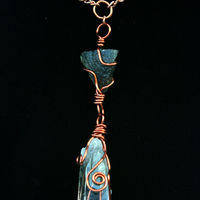 Moldavite Quartz necklace ♥ - Thumbnail 1