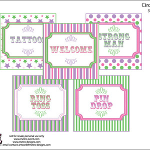 30 Party Signs - Circus or Carnival