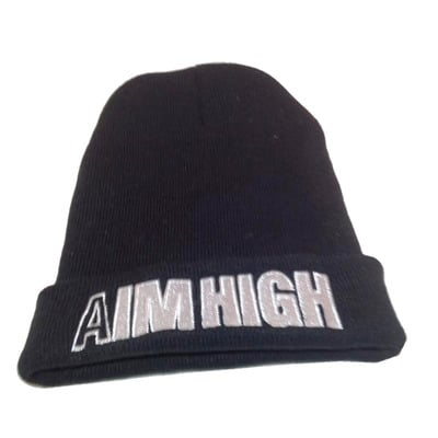 Aim high beanie - black silver