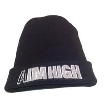 AIM HIGH BEANIE - Black Silver