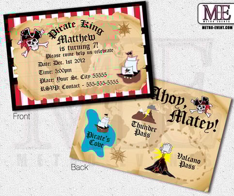 Pirate Invitation - Digital File