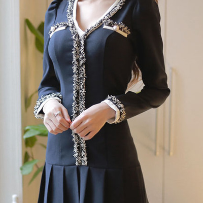 Sexy cotton blends sheath above knee patchwork womens dresses 023-150107026