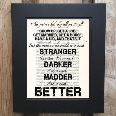 Doctor who when you're a kid art print on upcycled 1903 medicology book #0008