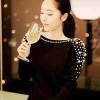 Sexy Racerback Pearl Black Dress - Thumbnail 2