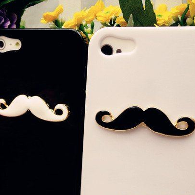 2pcs beard mustache iphone 5 case