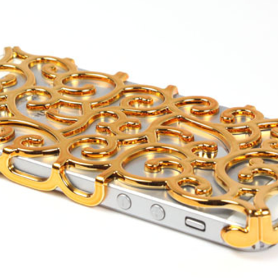Gold hollow hard iphone 5 case