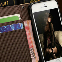 Leather Wallet With Straps iPhone 5 Case - Thumbnail 1