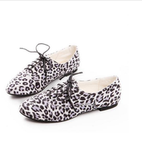 Retro Leopard Oxford Flats - Thumbnail 2