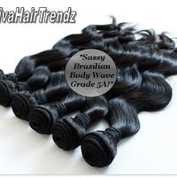 18", 20" & 22" *Grade 5A* Sassy Brazilian Remy Body Wave OR Straight Hair [3 Bundles] - Thumbnail 2