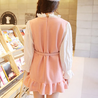 Cute Cotton Blends A Line Above Knee Patchwork Womens Dresses 023-150108036 - Thumbnail 1