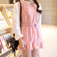 Cute Cotton Blends A Line Above Knee Patchwork Womens Dresses 023-150108036 - Thumbnail 3