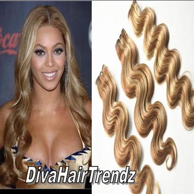 24" brazilian body wave blonde & light brown mix hair [3 bundles] *new*