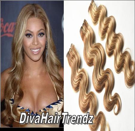 24" Brazilian Body Wave Blonde & Light Brown Mix Hair [3 Bundles] *New*