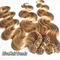 24" Brazilian Body Wave Blonde & Light Brown Mix Hair [3 Bundles] *New* - Thumbnail 1