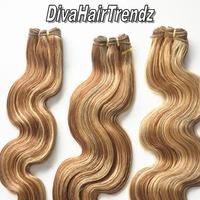 24" Brazilian Body Wave Blonde & Light Brown Mix Hair [3 Bundles] *New* - Thumbnail 3