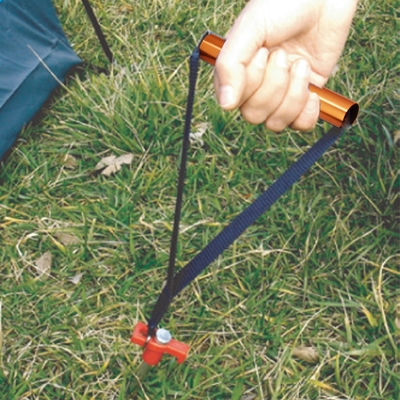 Tent stake remover strap