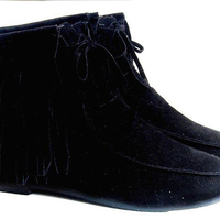 Tribal Tassel Ankle Boots - Thumbnail 2