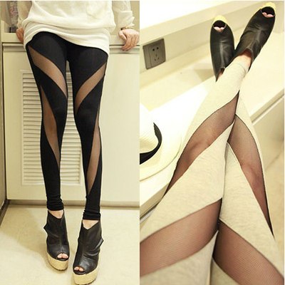 Striped tights leggings