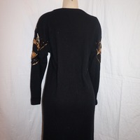 Vintage Megalia Black/Gold Sweater Dress Size XL - Thumbnail 3