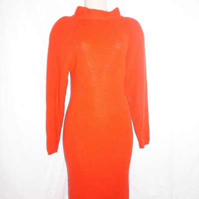 Vintage stitch work red sweater dress m-l