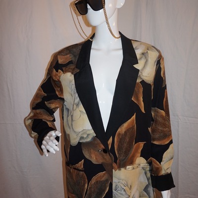 Vintage platinum black brown blazer size 1x