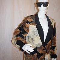 Vintage Platinum Black Brown Blazer Size 1x - Thumbnail 1