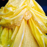 P132 [Adult] COSPLAY beauty and beast princess belle Costume tailor made kid adult GOWN  - Thumbnail 2
