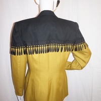 Vintage Olive Green/Black Shingle Blazer Size M - Thumbnail 3