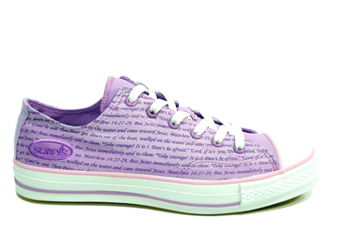 Purple 'Walk on Water' Scripts Footwear