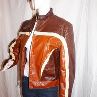 Wilson Brown Leather Jacket Size S-M - Thumbnail 2
