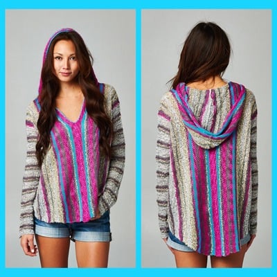 Striped hooded sweater - Thumbnail 5