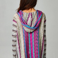 Striped Hooded Sweater - Thumbnail 1