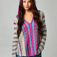 Striped Hooded Sweater - Thumbnail 2