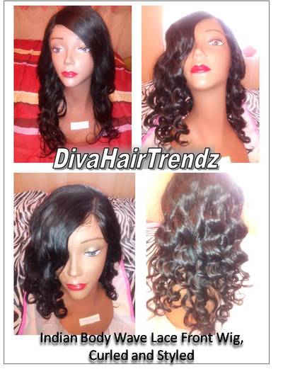 20" indian body wave "glueless" lace front wig [*new*]"