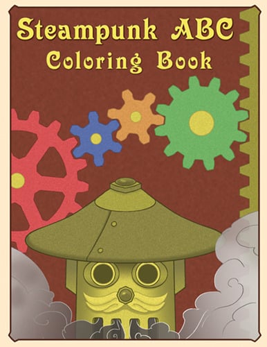 Steampunk ABC coloring book